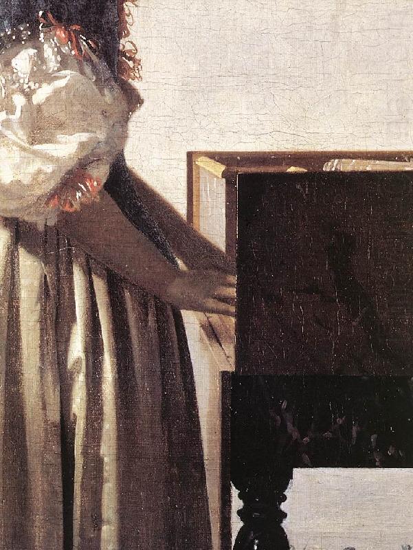 Lady Standing at a Virginal (detail) wer, VERMEER VAN DELFT, Jan